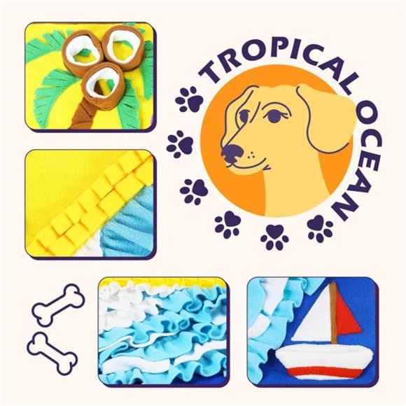 Snuffle Mat for Dogs Polar Fleece Pet Feeding Mats Puzzle Toys, 1PC - Picture 2 of 6